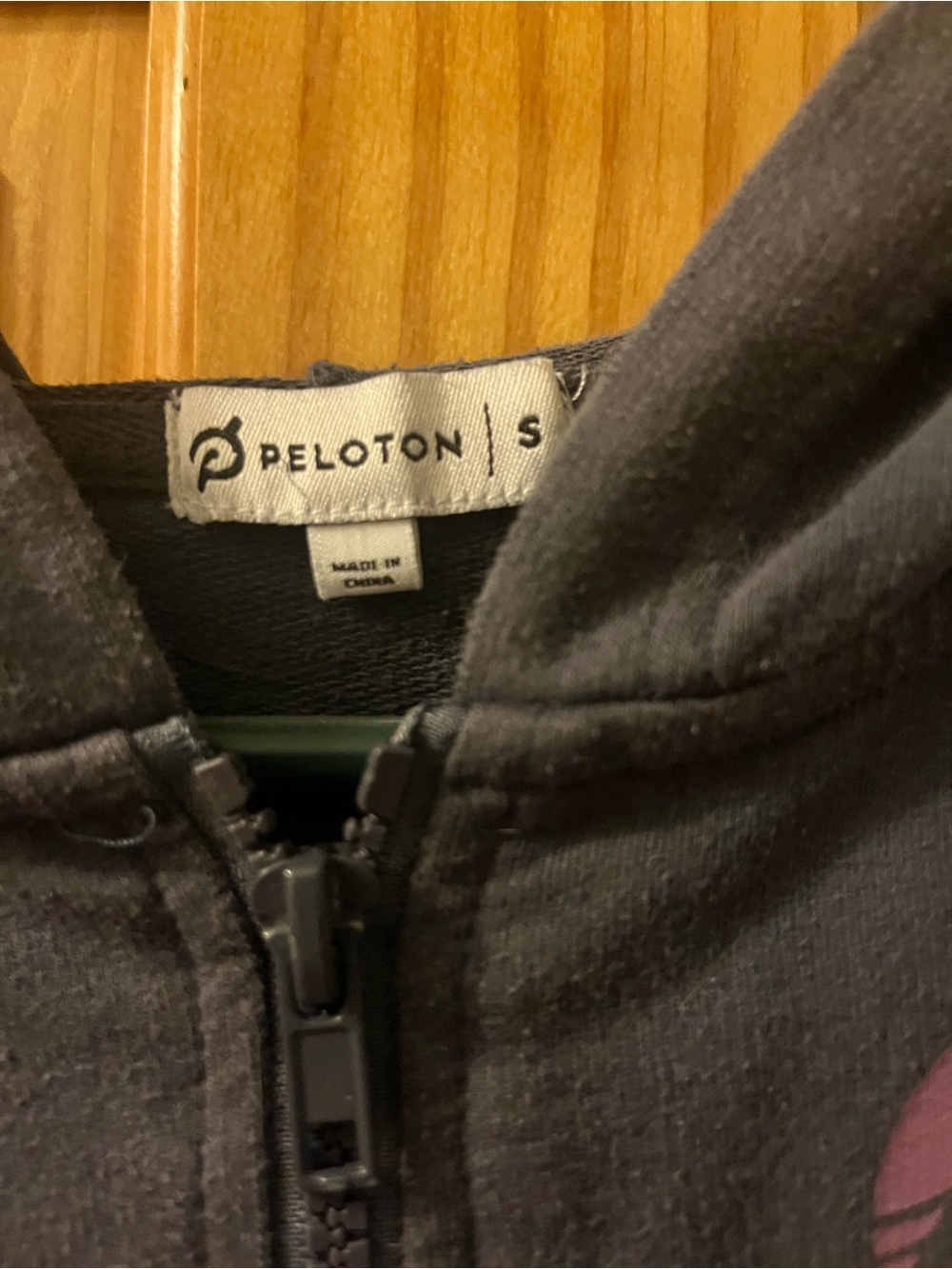 Peloton Black zip up hoodie